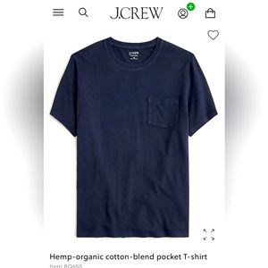 J Crew Hemp T-shirt Mens Navy XL